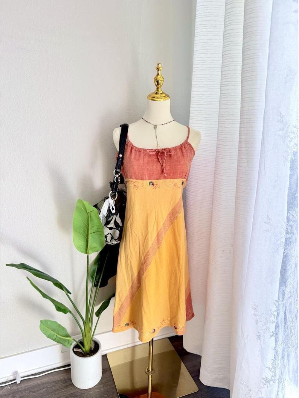 Vintage European Boho Embroidered Sundress